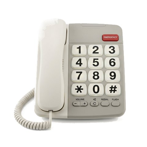 Telefones fixos com teclas grandes