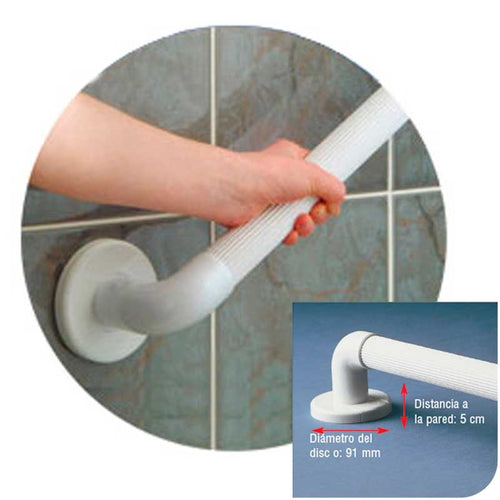 Apoio de Banho 90cm Estriado Branco