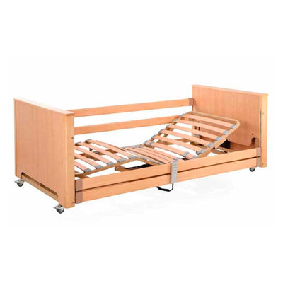 Cama Elétrica Elevável Madeira Baixa Barandilha Madeira