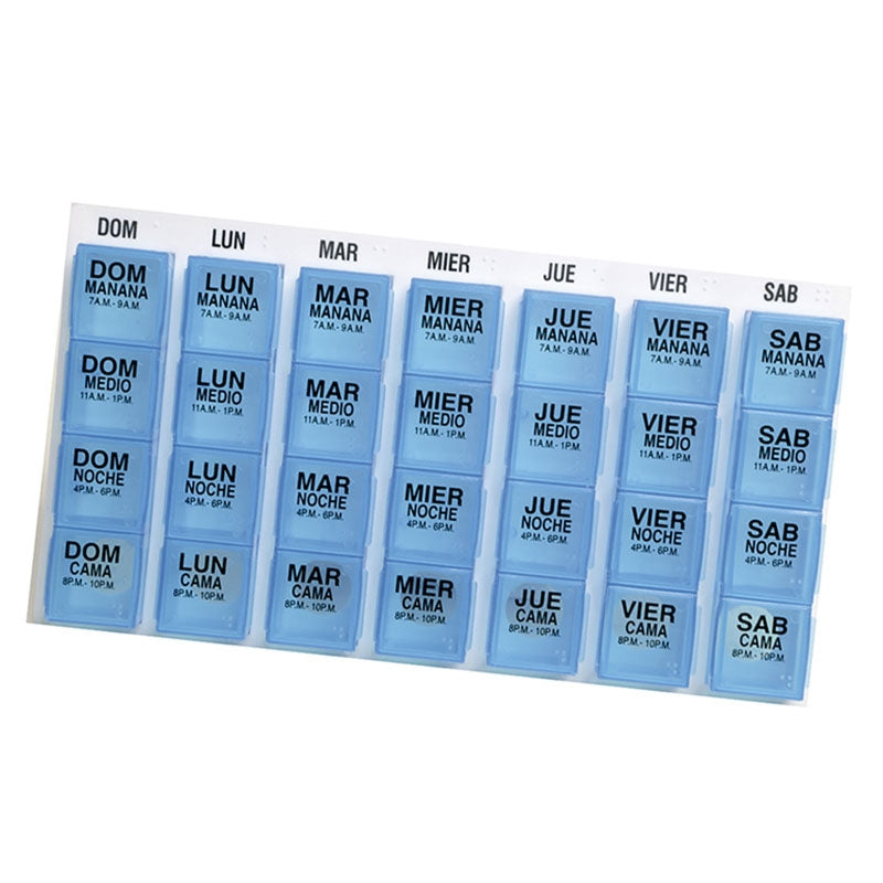 Caixa de Comprimidos Semanal/Individual 4 Tomadas (Azul)