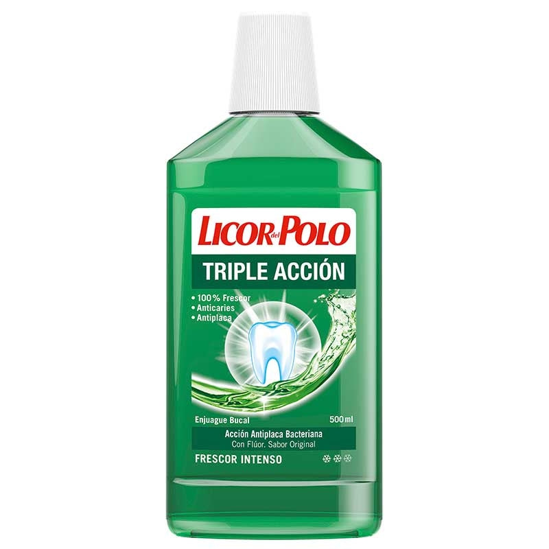 Enxaguante Tripla Acção Verde (500ml.) — Licor del Polo