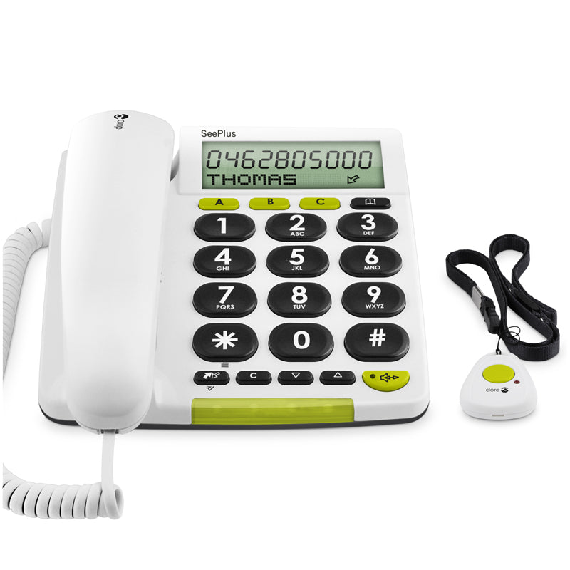 Telefone (Doro HearPlus 314ci) Falante e Controlo Remoto — Doro