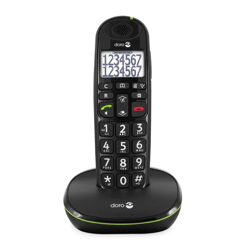 Doro PhoneEasy 110 - Telefone Sem Fios Teclas Falantes - Preto -