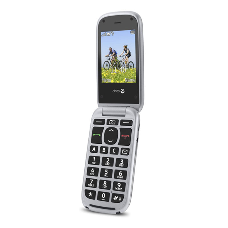 Doro PhoneEasy 613 - Telemóvel Ecrã Grande - Prata -