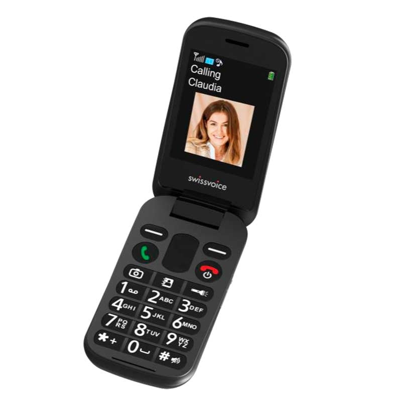 Telemóvel com Tampa S38 -Preto-