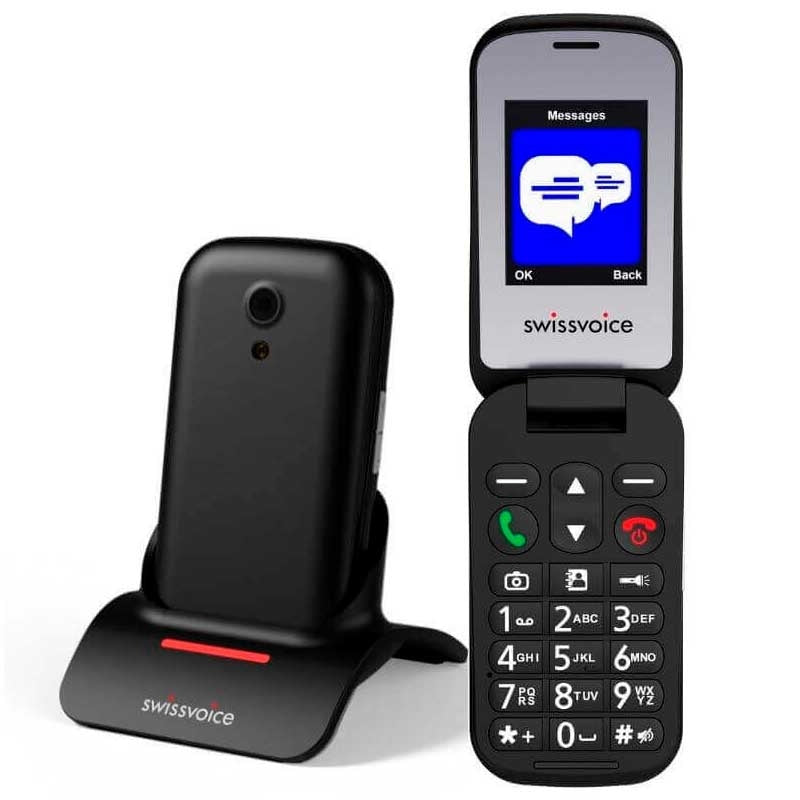 Telemóvel com Tampa S24 -Preto-