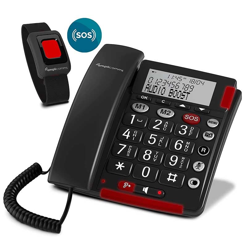 Telefone Amplificado com SOS BigTel 50 Alarm Plus — Amplicomms