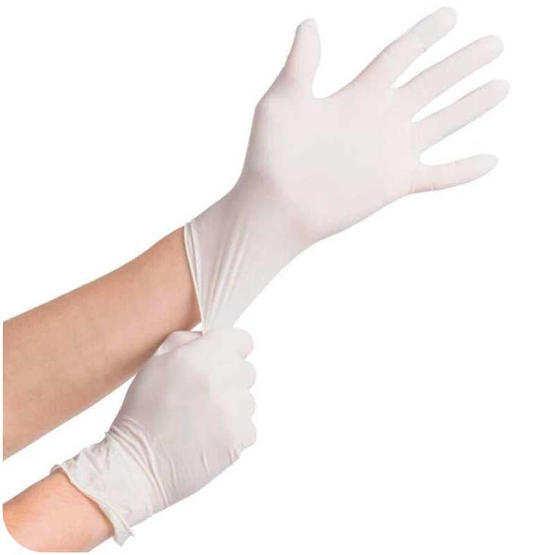 Luvas de Látex Brancas (100uds.) — Bienestar Senior