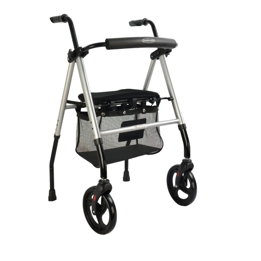 Andador Alum. con Ruedas Delanteras y Asiento Regulable