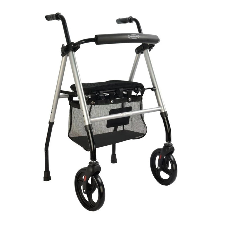 Andador Alum. con Ruedas Delanteras y Asiento Regulable