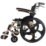 Silla de Ruedas de Alum. Autopropulsable, B. Abatibles, Gold