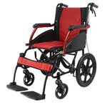 Silla de Ruedas de Alum. Transporte, Roja