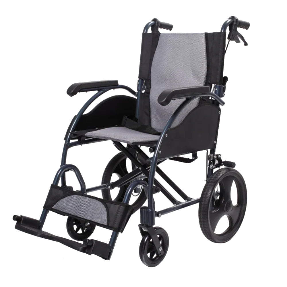 Silla de Ruedas Transporte Alum. y Frenos