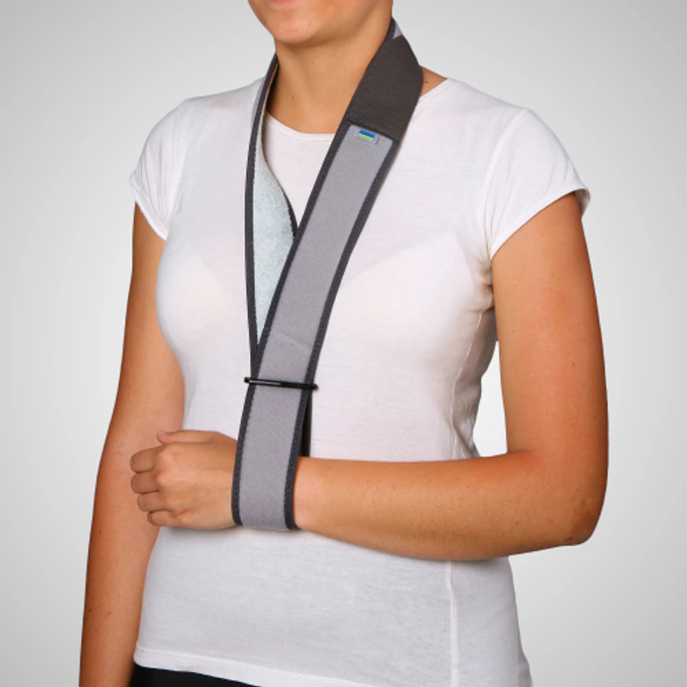 Soporte de brazo con tira almohadillado regulable